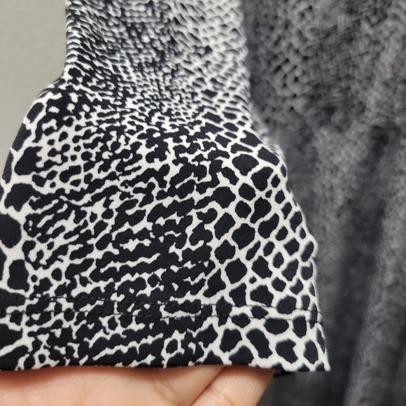 Michael Kors Dress XL Extra Large Black White Stretch A Line EUC - Picture 7 of 8